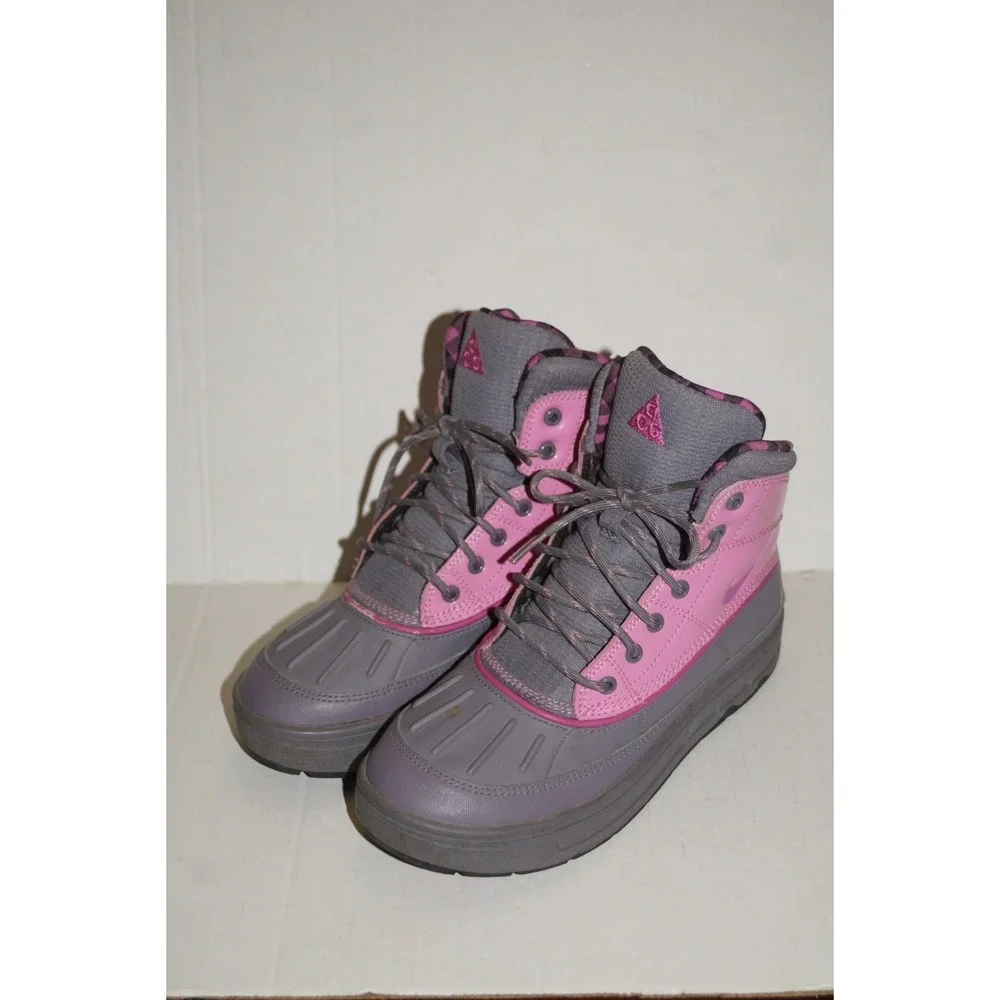 Nike ACG Woodside Boots 524876-002 Pink Gray Youth Girls Size 4Y